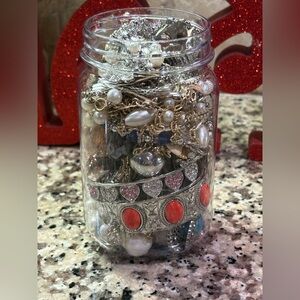 Mystery Costume Jewelry Jar 1lb Wearable Jewelry Lot